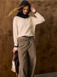 Bawełniane jeansy wide leg - brązowy. Brązowe jeansy damskie Sinsay. Za 59.99 zł.