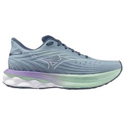 Buty do biegania damskie Mizuno Wave Skyrise 6. Fioletowe obuwie sportowe damskie Mizuno, z materiału, bez zapięcia, do biegania, mizuno wave. W wyprzedaży za 585.05 zł.