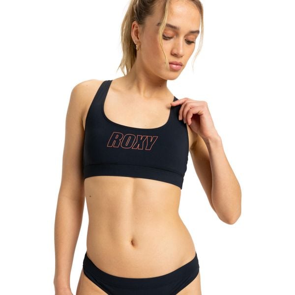 Stanik bikini typu bralette dla Kobiety ROXY ACTIVE Czarny. Czarne bikini Roxy, bez wzorów, z elastanu. Za 199.99 zł.