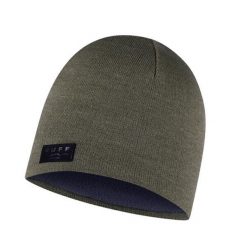 Czapka jesienno zimowa z opaską z polaru. Zielone czapki damskie Buff, na zimę, bez wzorów, z polaru. Za 85.99 zł.