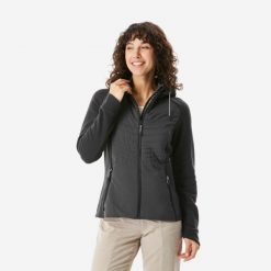 Bluza turystyczna damska Quechua NH500 Hybrid. Czarne bluzy damskie QUECHUA, m, bez wzorów, z tkaniny, bez kaptura. Za 169.99 zł.