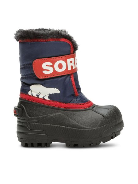 Sorel Śniegowce Toddler Snow Commander™ Boot NV5190-466 Granatowy. Niebieskie buty zimowe chłopięce Sorel, z materiału, bez zapięcia. Za 259.99 zł.