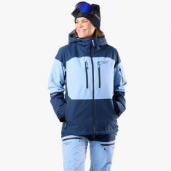 Kurtka narciarska Kobieta Swedemount Freeride Jacket wodoodporna. Niebieskie kurtki damskie SWEDEMOUNT, na zimę, bez wzorów, bez kaptura. Za 899.99 zł.