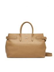 Patrizia Pepe Torebka 8B0270 L162 B775 Beżowy. Brązowe shopper bag Patrizia Pepe, bez wzorów, ze skóry, bez dodatków. Za 1,999.00 zł.