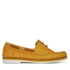 Mokasyny Tamaris. Żółte mokasyny damskie Tamaris, bez obcasa. Za 259.99 zł.