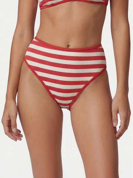 Tommy Hilfiger Dół od bikini UW0UW06408 Czerwony. Czerwone bikini Tommy Hilfiger, bez wzorów, z syntetyku. Za 136.99 zł.