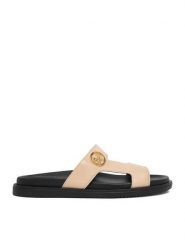 Beverly Hills Polo Club Klapki EO-WI16-SERDINIA-04 Beżowy. Brązowe klapki damskie Beverly Hills Polo Club, bez wzorów, ze skóry, bez obcasa, bez zapięcia. Za 329.99 zł.