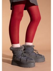 Gooce Skórzane botki zimowe "Warm" w kolorze antracytowym rozmiar: 39. Czarne botki damskie Gooce, na zimę, z materiału, bez obcasa, na platformie, bez zapięcia. Za 260.99 zł.