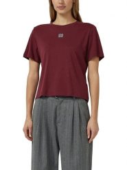 S.Oliver Koszulka w kolorze bordowym rozmiar: 36. Czerwone bluzki damskie S.Oliver, s, bez wzorów, z bawełny, bez kołnierzyka, bez ramiączek. Za 52.99 zł.