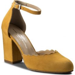 Półbuty BRENDA ZARO - T2525B Aina. Żółte czółenka damskie Brenda Zaro, z materiału. W wyprzedaży za 269.00 zł.