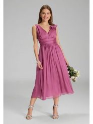 SWING Sukienka w kolorze szaroróżowym rozmiar: 36. Różowe sukienki damskie Swing, bez wzorów, bez ramiączek. Za 260.99 zł.