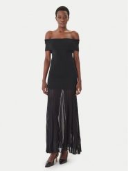 MICHAEL Michael Kors Sukienka dzianinowa MS683HGBFD Czarny Slim Fit. Czarne sukienki damskie MICHAEL Michael Kors, bez wzorów, z dzianiny, bez ramiączek. Za 1,389.00 zł.