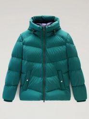 Woolrich Kurtka puchowa w kolorze morskim rozmiar: XXL. Niebieskie kurtki damskie Woolrich, xxl, bez wzorów, z puchu, bez kaptura. Za 1,032.28 zł.