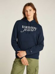 TOMMY JEANS Bluza w kolorze granatowym rozmiar: M. Niebieskie bluzy damskie Tommy Jeans, m, bez wzorów, z bawełny, z kapturem. Za 223.99 zł.