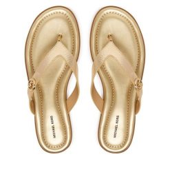 Japonki MICHAEL Michael Kors. Żółte klapki damskie MICHAEL Michael Kors, bez wzorów, bez obcasa, bez zapięcia. Za 479.99 zł.