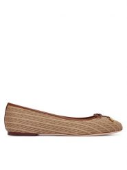 LAUREN RALPH LAUREN Baleriny 802P18430001 Beżowy. Brązowe balerinki damskie Lauren Ralph Lauren, bez wzorów, z materiału. Za 729.99 zł.