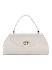 Mia Tomazzi Skórzana torebka "Bardelli" w kolorze beżowym - 33 x 15,5 x 15 cm rozmiar: onesize. Brązowe torebki klasyczne damskie Mia Tomazzi, z materiału, przez ramię, bez dodatków. Za 274.99 zł.