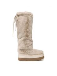 Jenny Fairy Kozaki WS19002-04A Beżowy. Brązowe kozaki damskie Jenny Fairy, z materiału, bez obcasa, na płaskiej podeszwie, bez zapięcia. Za 149.97 zł.