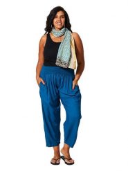 Aller Simplement Spodnie w kolorze niebieskim rozmiar: 42-58. Niebieskie spodnie materiałowe damskie Aller Simplement, bez wzorów, z materiału. Za 56.99 zł.