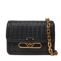 Torebka Emporio Armani. Czarne torebki wieczorowe damskie Emporio Armani, bez wzorów, bez dodatków. Za 1,849.00 zł.