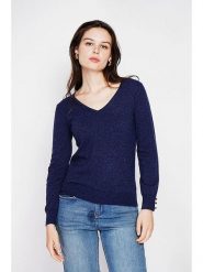 C& Jo Sweter w kolorze granatowym rozmiar: 40. Niebieskie swetry klasyczne damskie C& Jo, ze splotem, bez kołnierzyka. Za 121.99 zł.