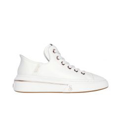 Buty sportowe trampki damskie Skechers Snoop One-OG Leather SLIP-INS. Białe trampki damskie Skechers, bez wzorów, bez zapięcia. Za 365.49 zł.