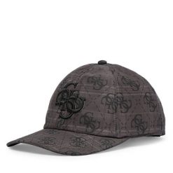 Czapka z daszkiem Guess. Czarne czapki z daszkiem damskie Guess, z aplikacjami. Za 154.99 zł.