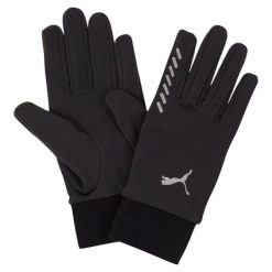 Rękawiczki Zimowe Do Biegania Z Logo. Czarne rękawiczki damskie Puma, bez wzorów. Za 130.99 zł.