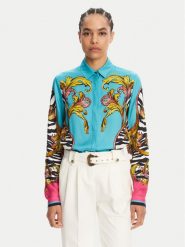 Versace Jeans Couture Koszula 78HAL2P1 Niebieski Regular Fit. Niebieskie koszule damskie Versace Jeans Couture, m, bez wzorów, z jeansu, bez kołnierzyka, bez ramiączek. Za 1,239.00 zł.