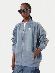 Adidas Kurtka jeansowa Sst KQ6473 Niebieski Oversize. Niebieskie kurtki damskie Adidas, m, bez wzorów, z bawełny, bez kaptura. Za 399.99 zł.