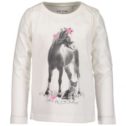 Blue Seven Koszulka Dziewczęca Z Koniem 116 Biała. Białe koszulki i t-shirty dziewczęce Blue Seven, z nadrukiem. Za 39.00 zł.