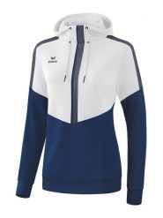 Erima Bluza "Squad" w kolorze biało-granatowym rozmiar: 42. Białe bluzy damskie Erima, bez wzorów, z kapturem. Za 105.38 zł.