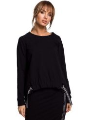 Made of emotion Bluza w kolorze czarnym rozmiar: L. Czarne bluzy damskie Made Of Emotion, l, bez wzorów, bez kaptura. Za 143.22 zł.