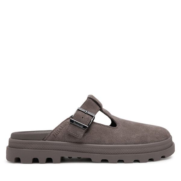 Klapki Palladium. Szare klapki damskie Palladium, bez wzorów, bez obcasa, bez zapięcia. Za 399.99 zł.