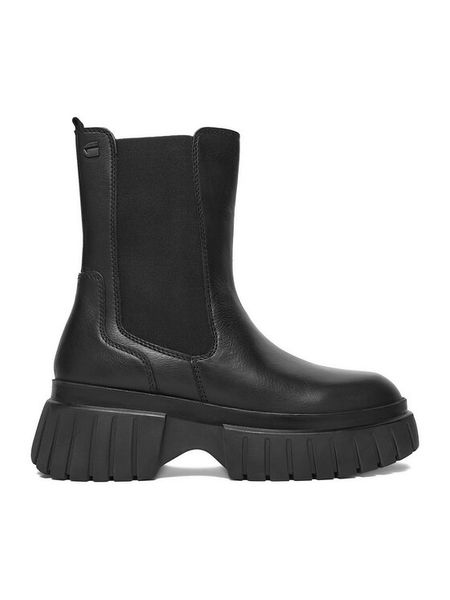 G-Star Raw Botki CEO-WI33-CS555-KIWI-14 Czarny. Czarne botki damskie G-Star Raw, ze skóry, retro, bez obcasa, na płaskiej podeszwie, bez zapięcia. Za 449.99 zł.