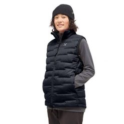 Damska kurtka bez rękawów Haglöfs ROC Flash Down. Czarne kurtki damskie Haglöfs, bez wzorów, z puchu, bez kaptura. W wyprzedaży za 708.20 zł.