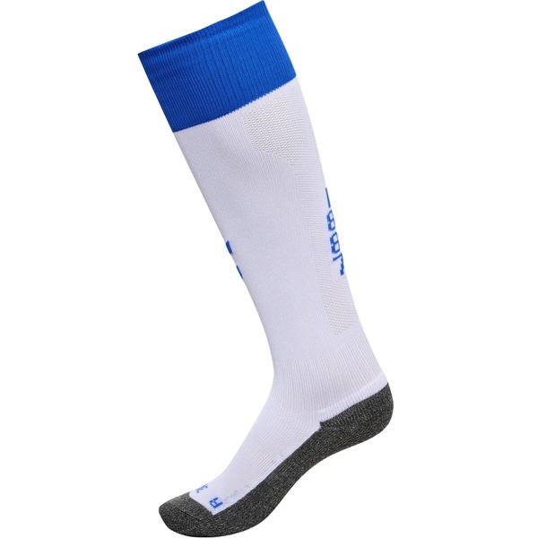 Skarpetki domowe Odense Boldklub 2024/25. Białe skarpetki damskie Hummel, bez wzorów, z materiału. Za 119.50 zł.