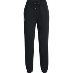 Spodnie sportowe damskie Under Armour Essential Fleece Joggers. Czarne spodnie sportowe damskie Under Armour, s, bez wzorów, z dresówki, na fitness i siłownię. Za 398.00 zł.