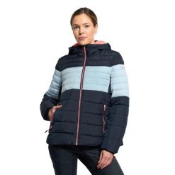 Kurtka puchowa damska CMP 32Z4176. Niebieskie kurtki damskie CMP, xs, bez wzorów, z puchu, bez kaptura. Za 329.99 zł.