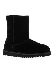 Gooce Skórzane kozaki zimowe "Sawel Waterproof" w kolorze czarnym rozmiar: 41. Czarne kozaki damskie Gooce, na zimę, z materiału, bez obcasa, bez zapięcia. Za 260.99 zł.