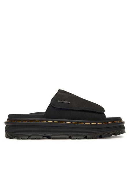 Dr. Martens Klapki Zebzag DM42409001 Czarny. Czarne klapki damskie Dr Martens, bez wzorów, bez obcasa, bez zapięcia. Za 679.99 zł.
