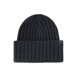 Damska czapka zimowa beanie. Czarne czapki damskie 4F, na zimę, bez wzorów, z dzianiny. Za 83.99 zł.