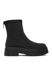 JENNY Botki CEO-WS6615-01 Czarny. Czarne botki damskie Jenny, z materiału, bez obcasa, na płaskiej podeszwie, bez zapięcia. Za 159.99 zł.