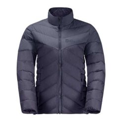 Damska Kurtka Puchowa Tundra. Niebieskie kurtki damskie Jack Wolfskin, bez wzorów, z puchu, bez kaptura. Za 612.99 zł.