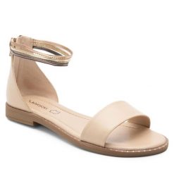 Sandały Lasocki. Brązowe sandały damskie Lasocki, bez wzorów, bez obcasa, na płaskiej podeszwie, bez zapięcia. Za 169.99 zł.