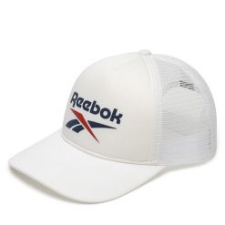 Czapka z daszkiem Reebok. Białe czapki z daszkiem damskie Reebok, bez wzorów. Za 79.99 zł.