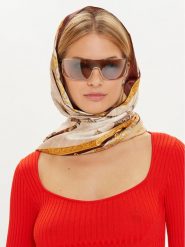 Guess Szal AW5228 POL03 Brązowy. Brązowe szaliki damskie Guess, z aplikacjami, z materiału. Za 299.99 zł.