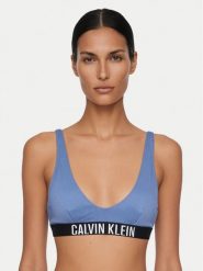 Calvin Klein Swimwear Góra od bikini LV00Q61211 Niebieski. Niebieskie bikini Calvin Klein Swimwear, bez wzorów, z syntetyku. Za 229.99 zł.