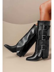 C'M Kozaki w kolorze czarnym rozmiar: 36. Czarne kozaki damskie C'M, na zimę, bez obcasa, bez zapięcia. Za 173.99 zł.