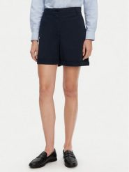 Tommy Hilfiger Szorty materiałowe WW0WW42457 Granatowy Regular Fit. Niebieskie szorty damskie Tommy Hilfiger, bez wzorów, z bawełny. Za 249.99 zł.